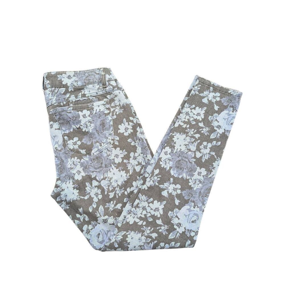 Componix Jolt Floral Denim Blue Jeans Cotton Spandex